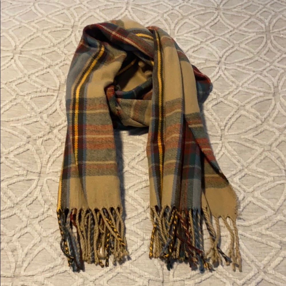 Plaid blanket scarf